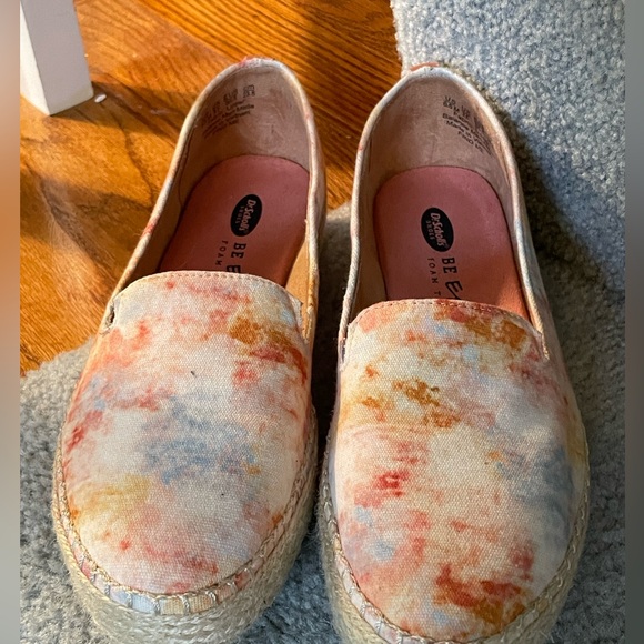 Ladies Sz 6.5 Dr Scholls Slide-on Espadrilles, Cute & Colorful! - Picture 1 of 7